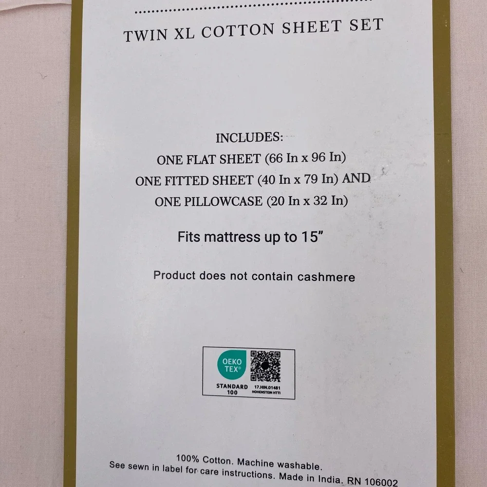 Cupcakes and Cashmere Sheet Set Twin XL Ballet Pink 200TC Cotton 3pc Deep Pocket